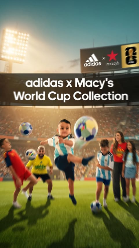 Instagram post by @theyounesfamily for Macy's. Caption reads: [...] FIFA World Cup 2026™ Collection at @macys....
