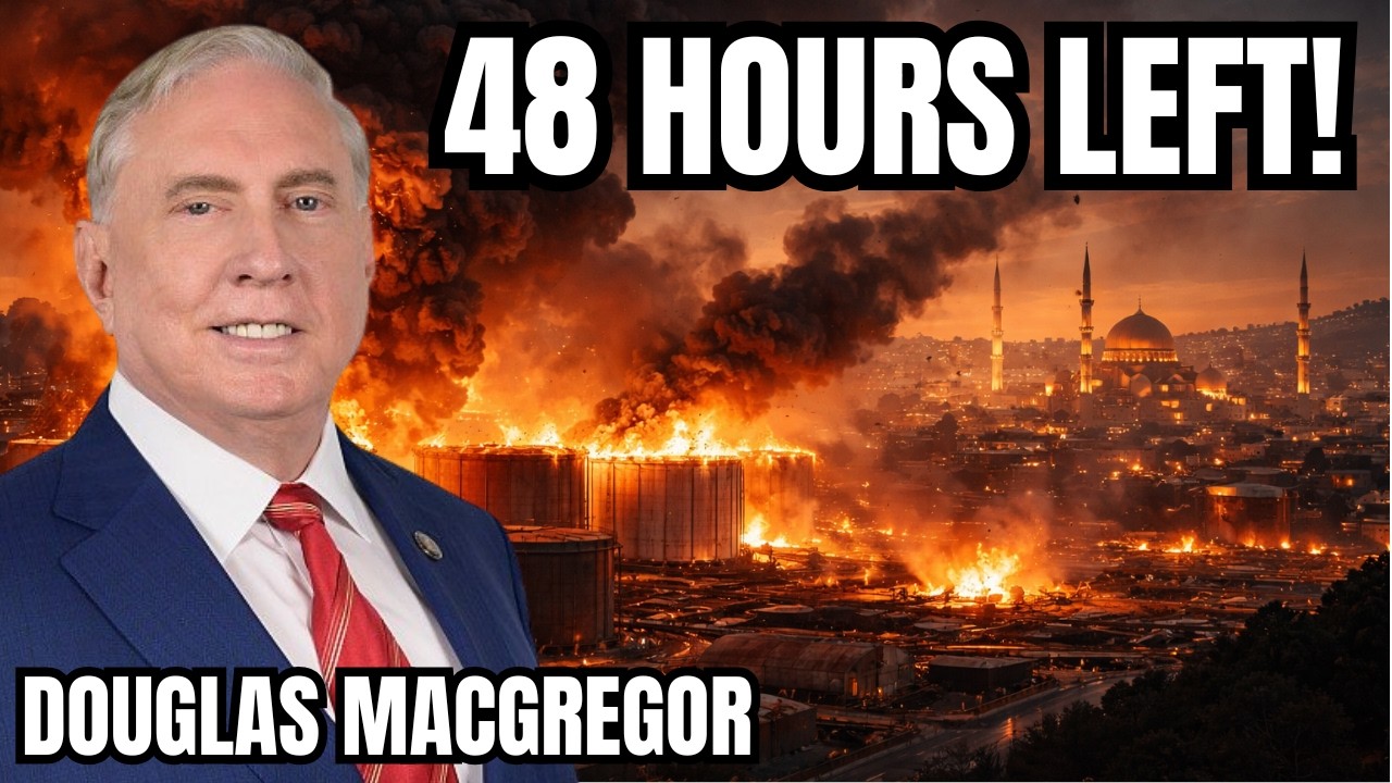 YouTube post by @CyrusJanssen for Private Internet Access VPN. Caption reads: Colonel Douglas Macgregor: US Launching Iran....