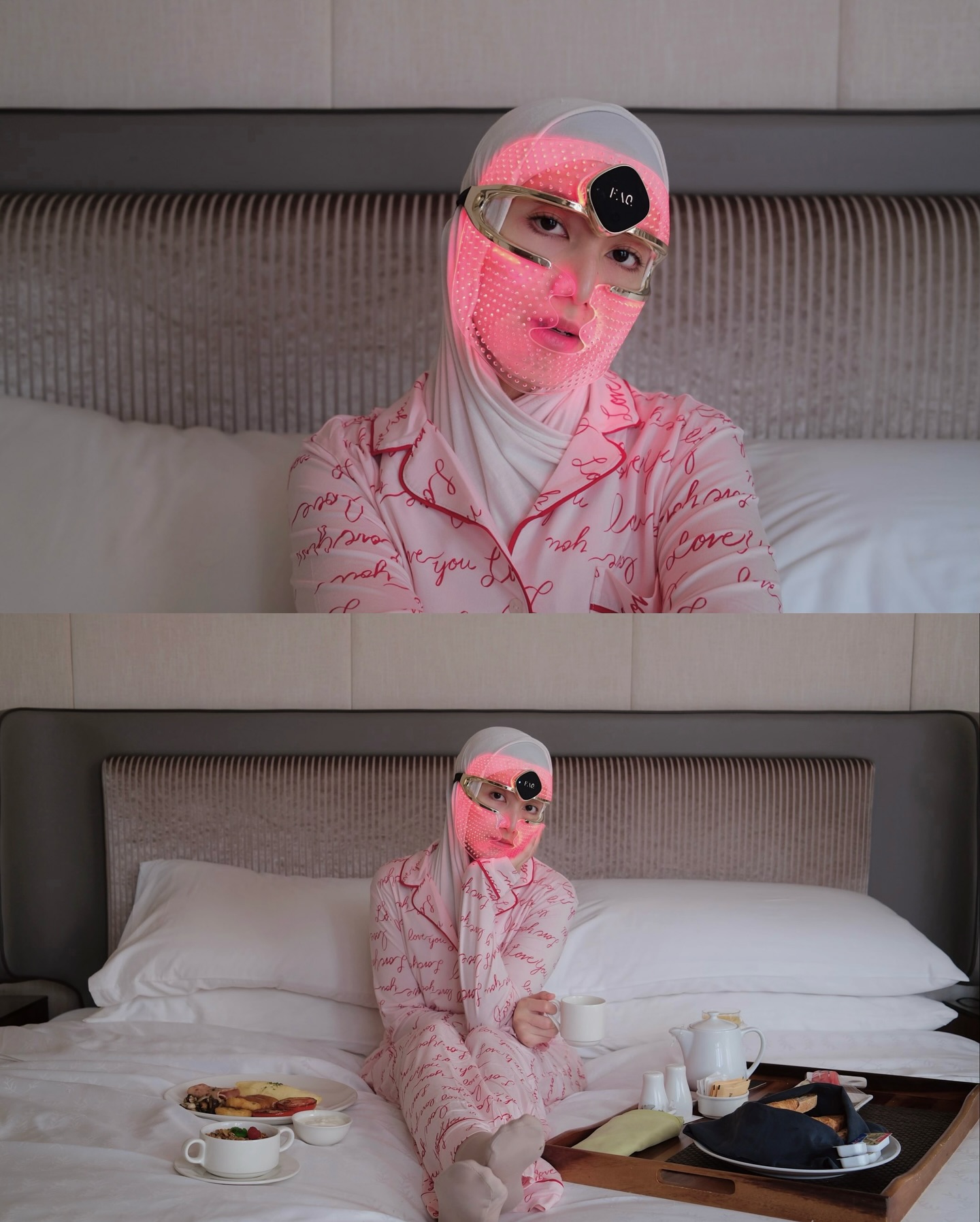 Instagram post by @syahamimishahri for Foreo. Caption reads: rest and recharge 🩰

obsessed with the NIR LED....