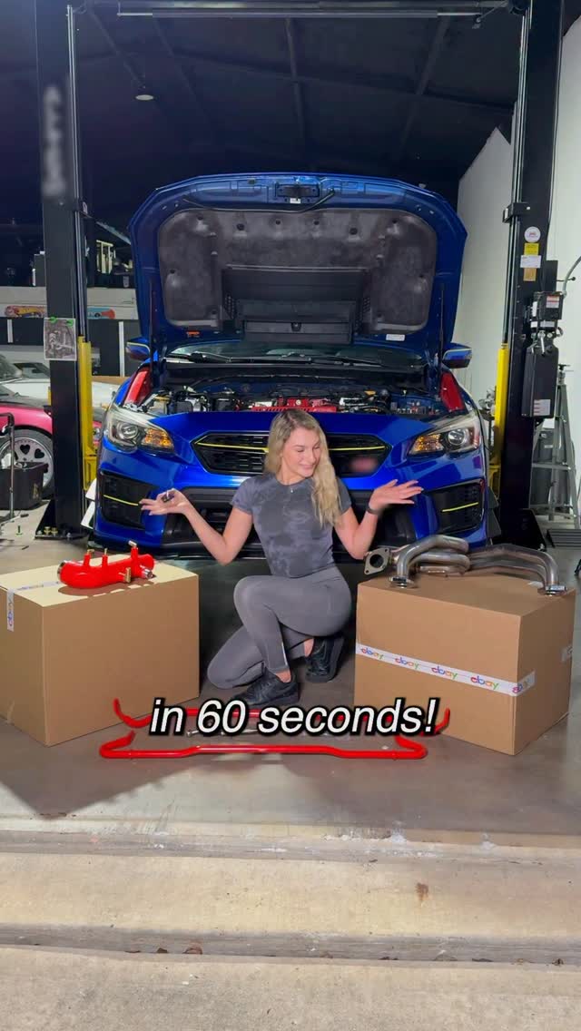 Instagram post by @itslifeofannie for eBay Motors. Caption reads: Can I build a track car in 7 days?!
I teamed up....