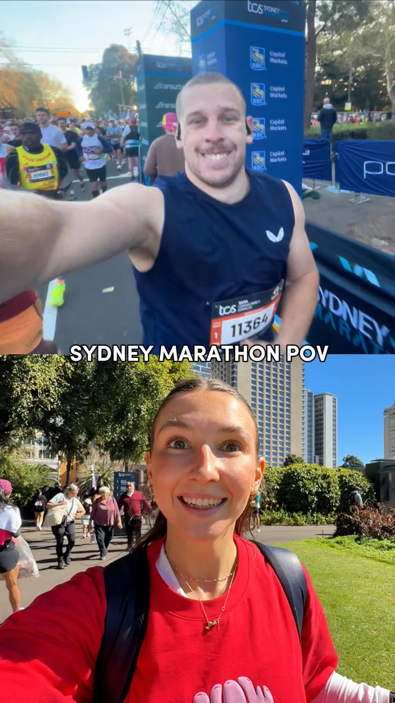 Instagram post by @chloes.health for YoPRO. Caption reads: 2 POVs, 1 Goal: RUN A MARATHON!! 🏆🌟

Marathons....