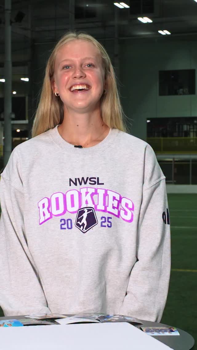 Instagram post by @maddie.dahlien for National Women's Soccer League. Caption reads: From putting defenders on skates to ice skating....