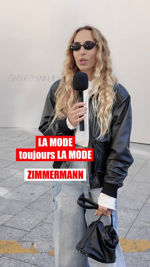 Instagram post by @alexandragolovanoff for ZIMMERMANN. Caption reads: LA MODE, toujours LA MODE is @zimmermann show With....