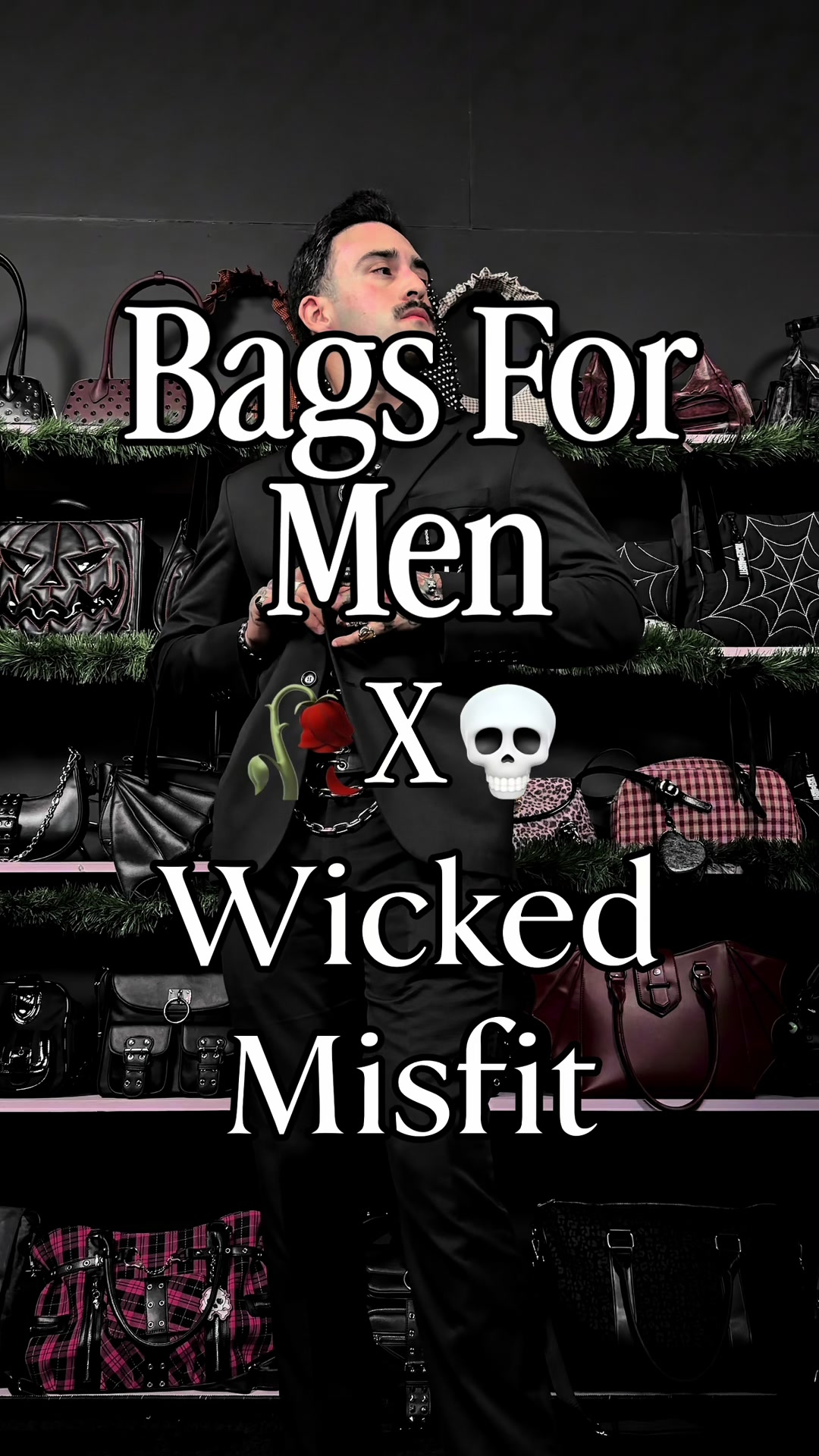 TikTok post by @themilomunster for Wicked Misfit. Caption reads: Try these bags out 😏 @Wicked Misfit Shop....