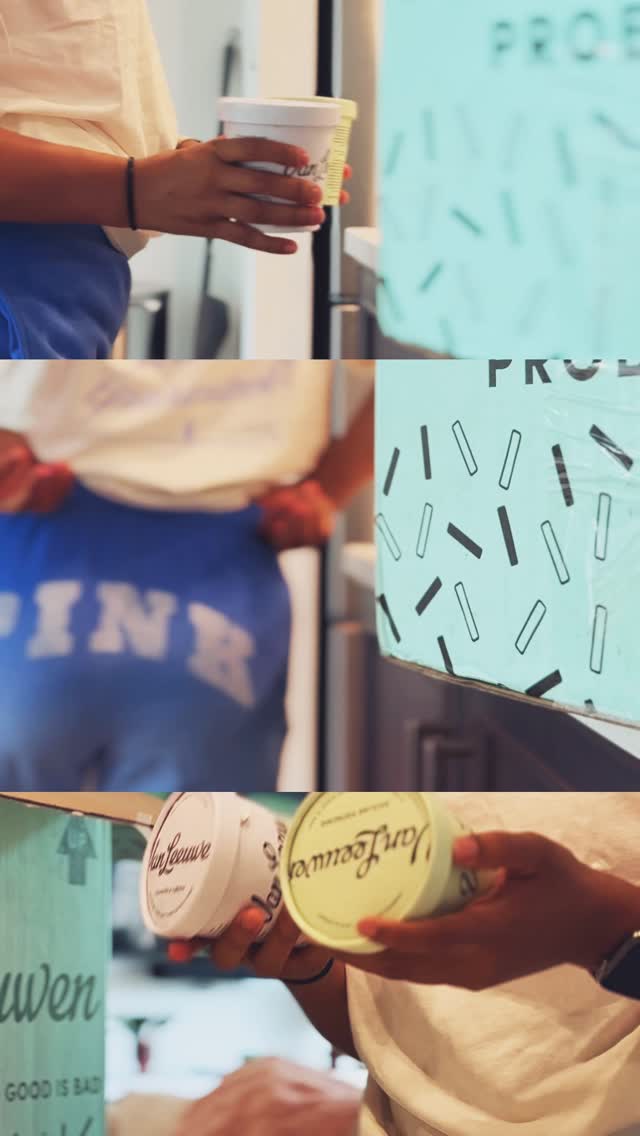 Instagram post by @sollenymikely for Van Leeuwen Ice Cream. Caption reads: For National Icecream Day, @vspink and....