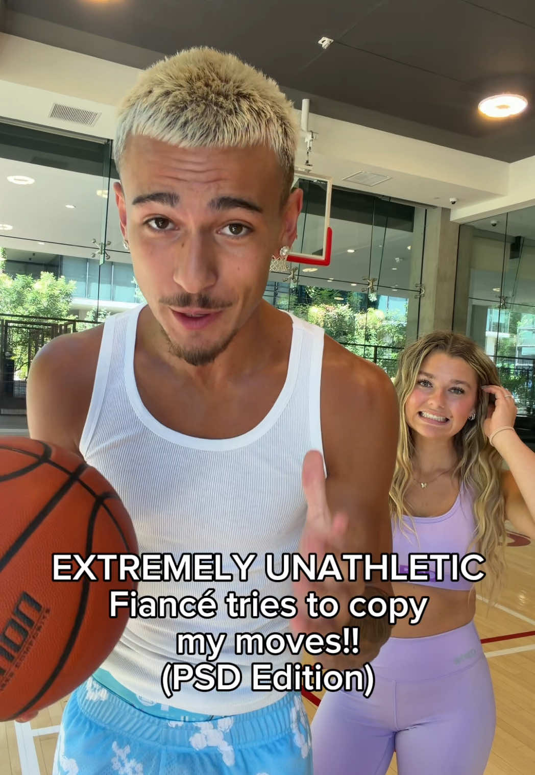 TikTok post by @itsdylannovak for Prime Scaffold & Structural Designs Limited. Caption reads: how’d she do..👀😬 #basketball #athlete #sports....