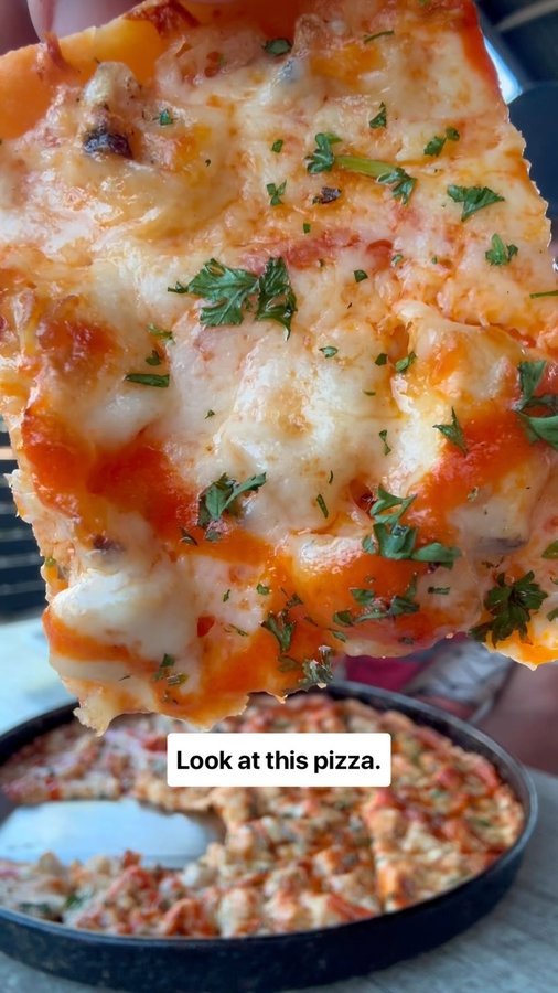 Instagram post by @wizard_of_za for Lou Malnati's. Caption reads: Lou Malnati’s teamed up with Frank’s RedHot to....