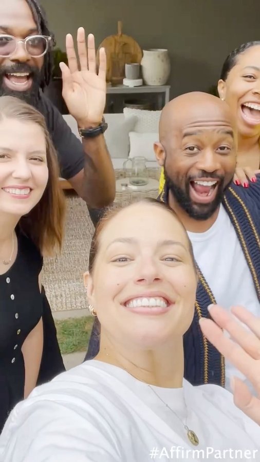 Instagram post by @ashleygraham for Affirm. Caption reads: COULD NOT BE HAPPIER! Thank you @mikelwelch and my....