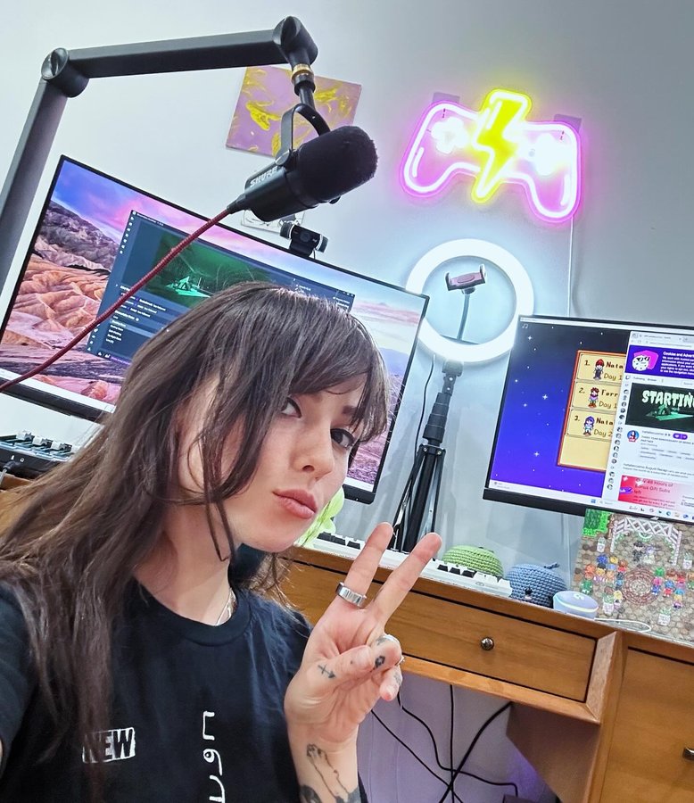 Instagram post by @nataliecuomo_ for Twitch. Caption reads: ITS MY THREE YEAR ANNIVERSARY OF BECOMING A....