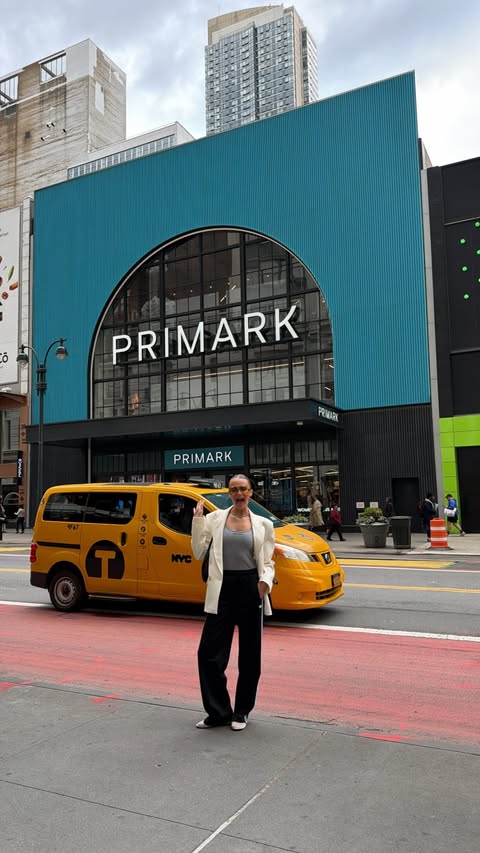 Instagram post by @perriesian for Primark. Caption reads: COME TO PRIMARK WITH ME - NYC....