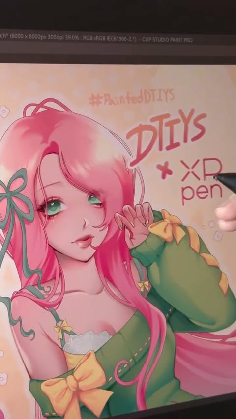 Instagram post by @paintedtrash for XPPen. Caption reads: DTIYS! ˚⟡˖ XPPen Artist Pro 19 Gen 2 REVIEW....