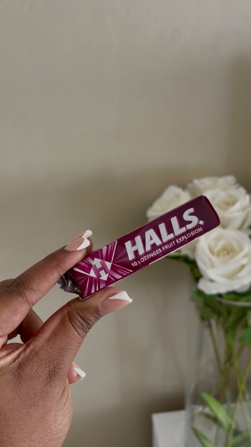 Instagram post by @desree_h_ for Halls. Caption reads: [...] nothing’s moving. Breathe through it.....