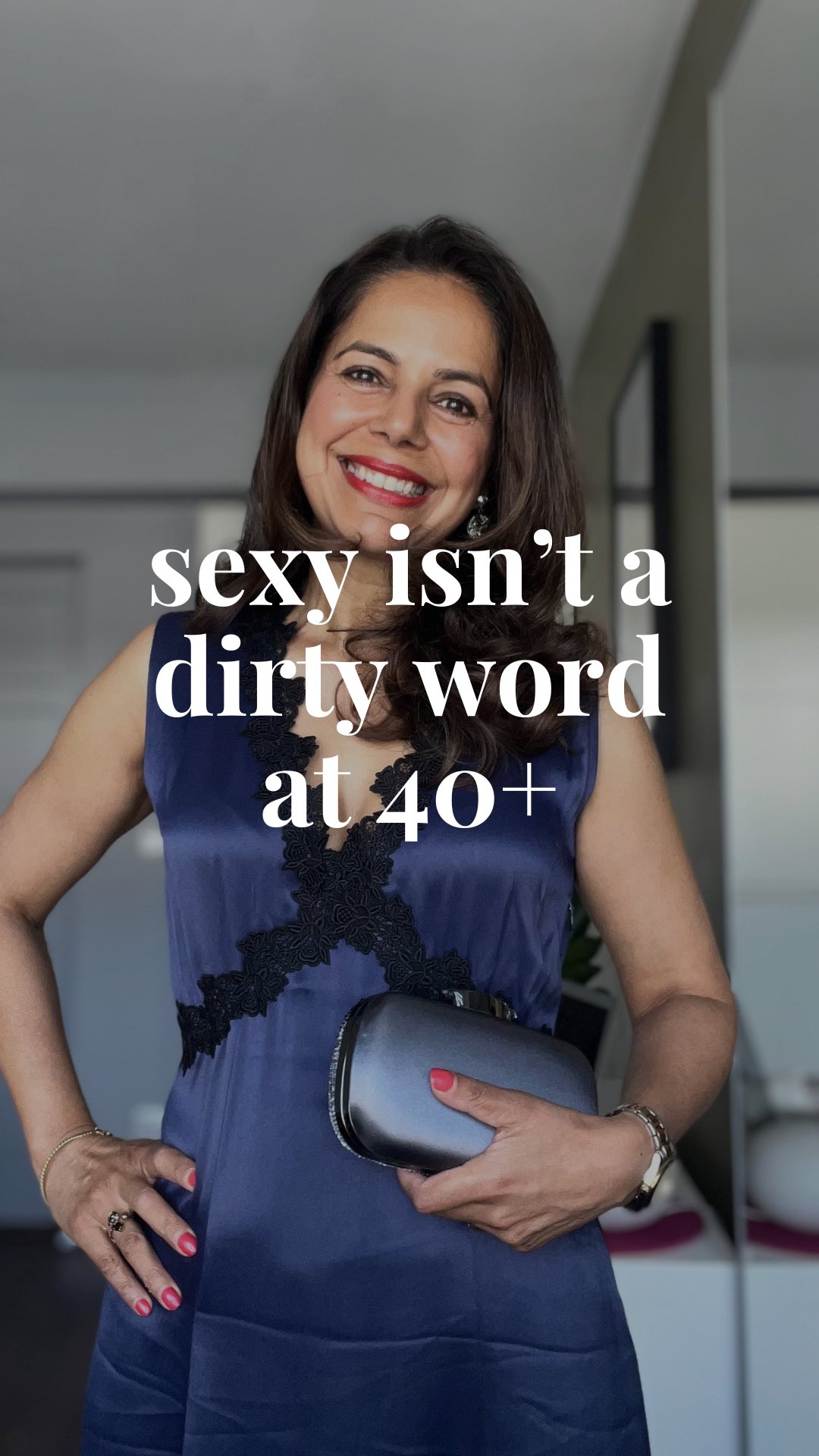 Instagram post by @feronclarkstyle for Baukjen. Caption reads: Let’s reclaim the word sexy, with elegance,....