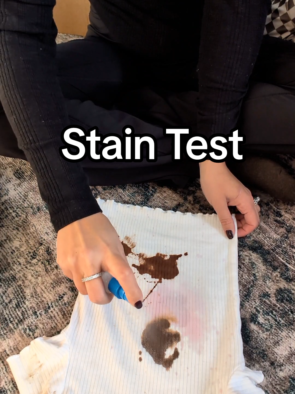 TikTok post by @jessnotsimpson1 for Miss Mouths. Caption reads: Miss Mouths passed the test! #stainremover [...].