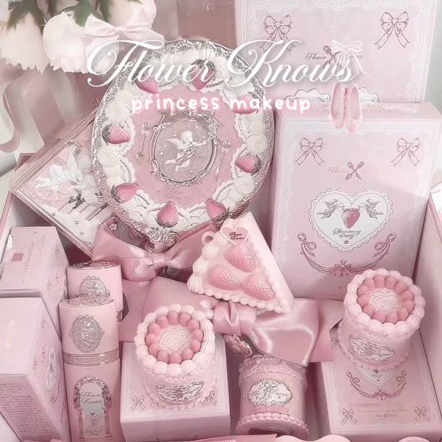 Instagram post by @lovelymiri05 for Flower Knows. Caption reads: the beauty of @flowerknows_global makeup 🎀🩰🦢....