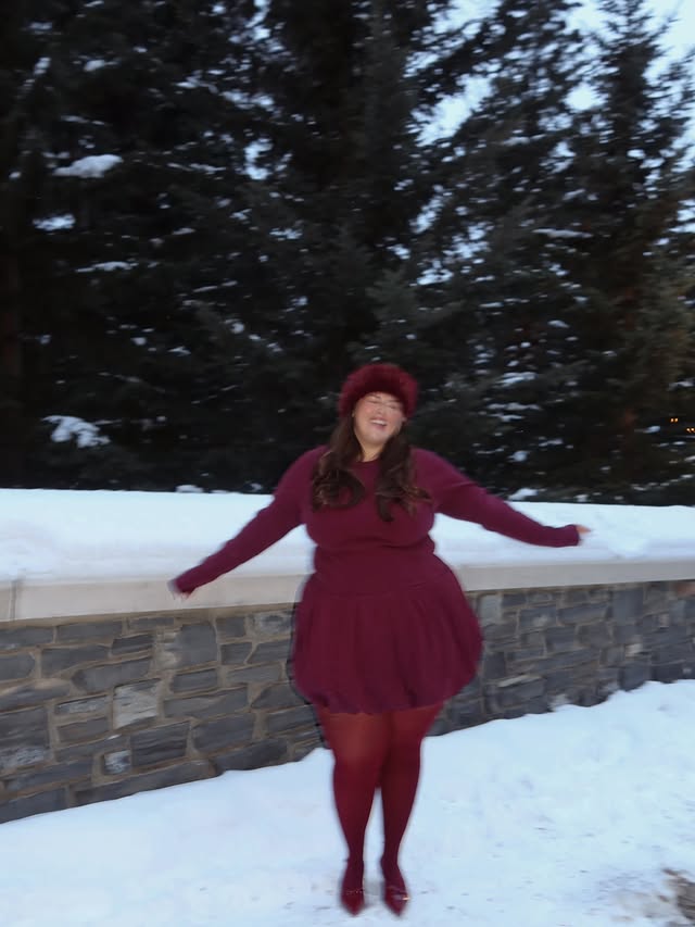 Instagram post by @emma.arletta for GAP. Caption reads: party dress inspo ❄️🍸 @gap #gapcreator.