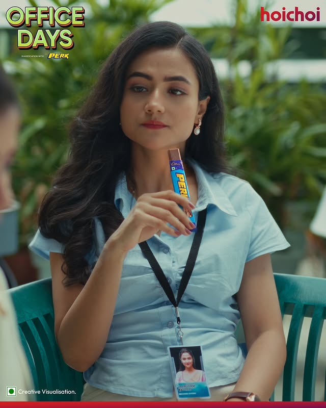 Instagram post by @dibyasha for Hoichoi. Caption reads: [...] @cadburyperkindia is streaming now, on....