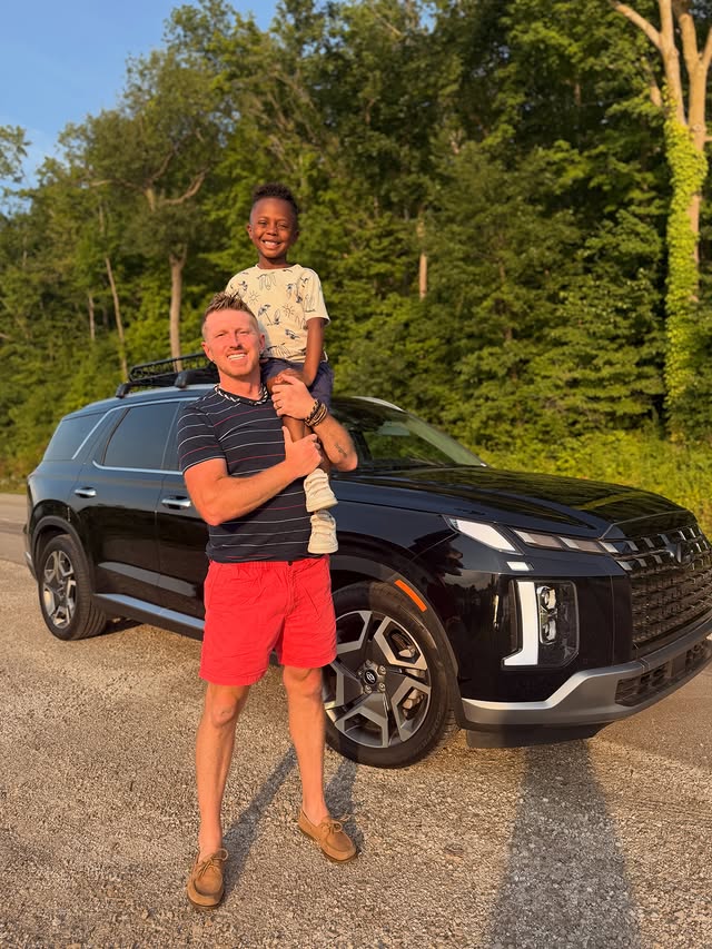 Instagram post by @happilyevansafterr for Pirelli. Caption reads: [...] of family drives lately, and the new....