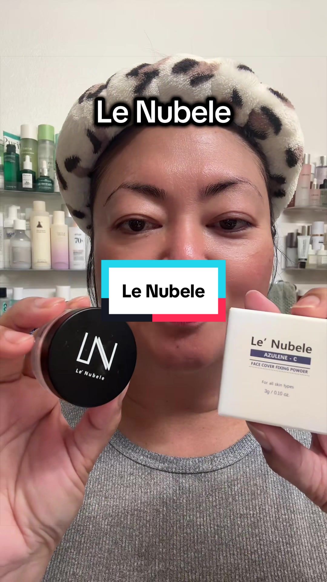 TikTok post by @sharonskincontent for Lenubele. Caption reads: [...] Perfect size for traveling as well.....