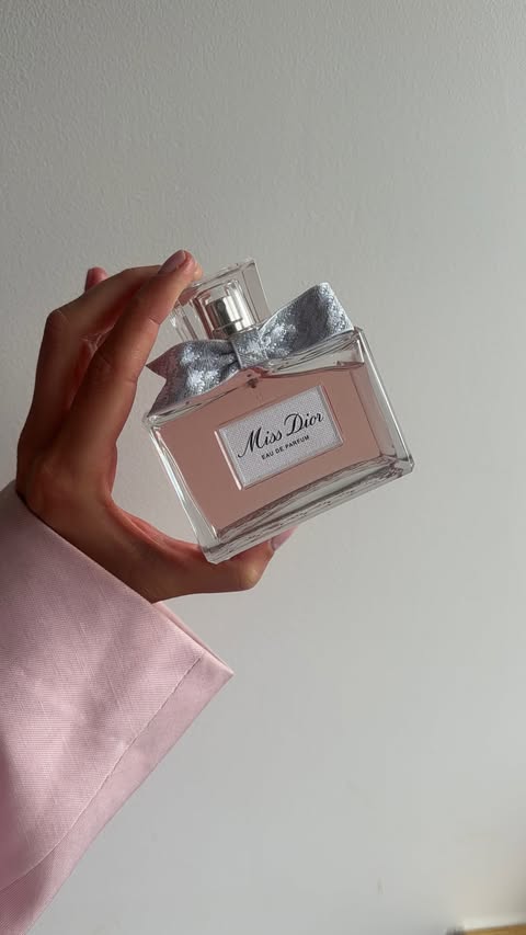 Instagram post by @mattiegouman for Dior Beauty. Caption reads: What falling in love smells like @diorbeauty New....