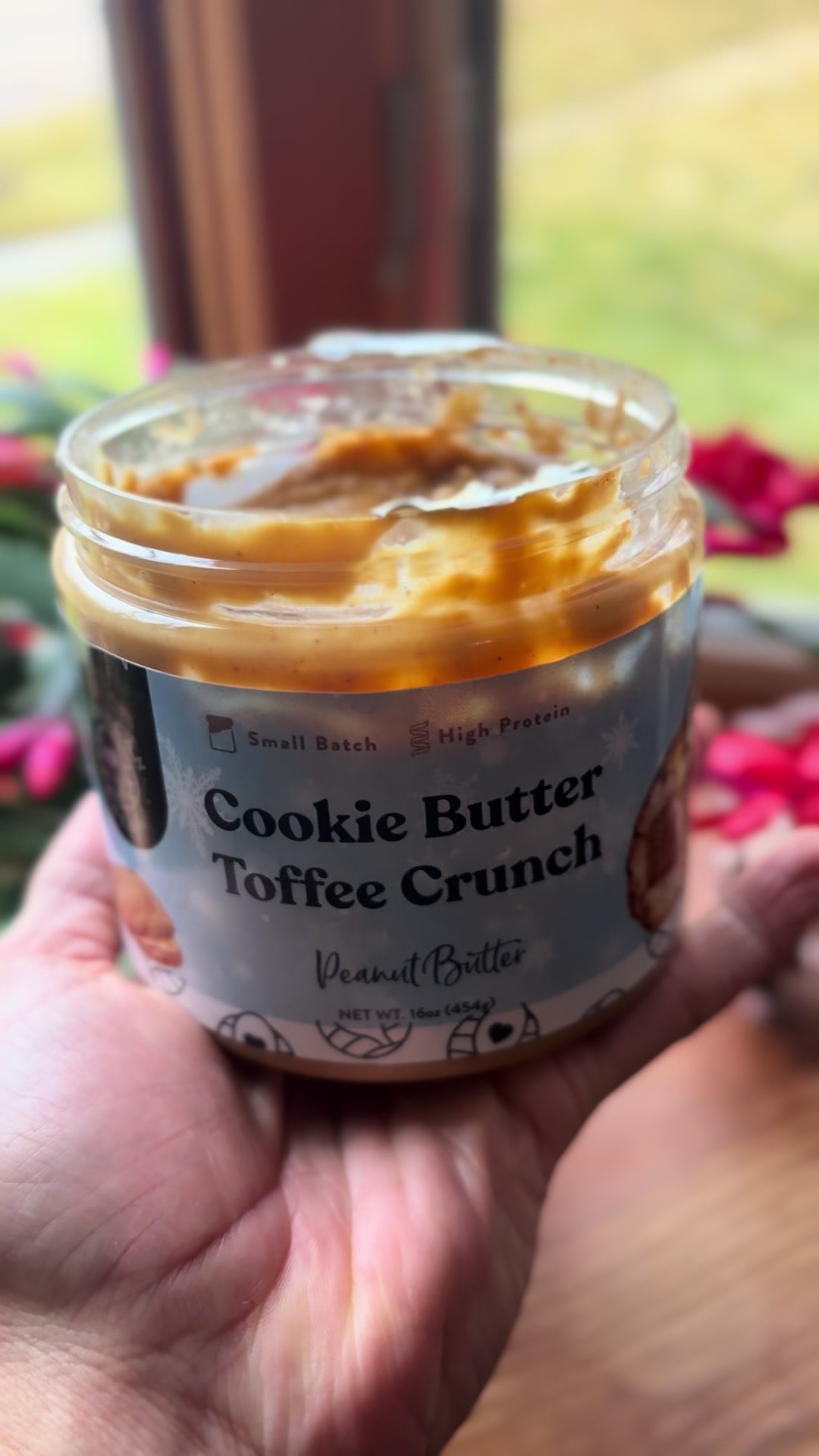 TikTok post by @dcheeksfitness for American Dream Nut Butter. Caption reads: [...] moments. 🥜 #americandreamnutbutter #fyp....