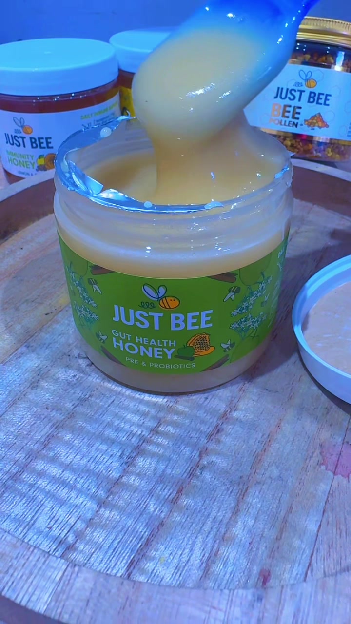 TikTok post by @ajoke_joy for Just Bee Honey. Caption reads: #justbee #justbeeimmuintyhoney #justbeehoney @Just....