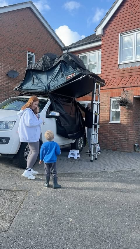 Instagram post by @allthingshays for TentBox. Caption reads: It's finally @tentbox day 😄⛺️ Camping trips and....