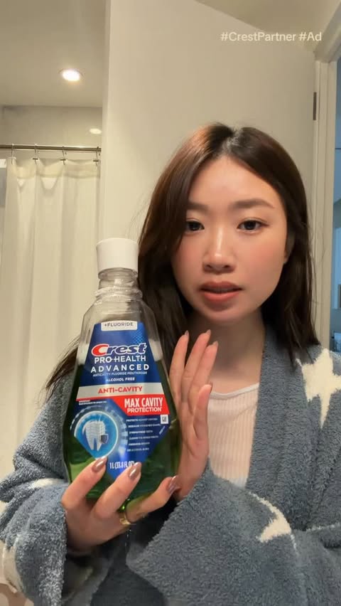 Instagram post by @_misomelon for Crest. Caption reads: #CrestPartner #Ad the morning matcha gets all....