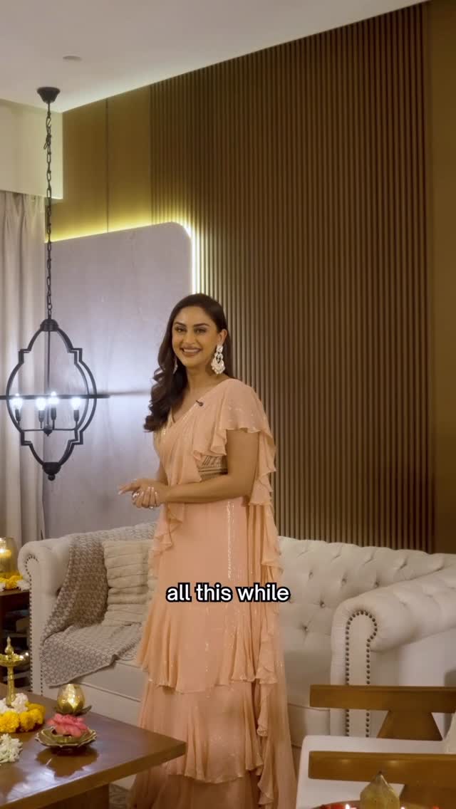 Instagram post by @krystledsouza for Urban Company. Caption reads: My living room got a whole new makeover just in....