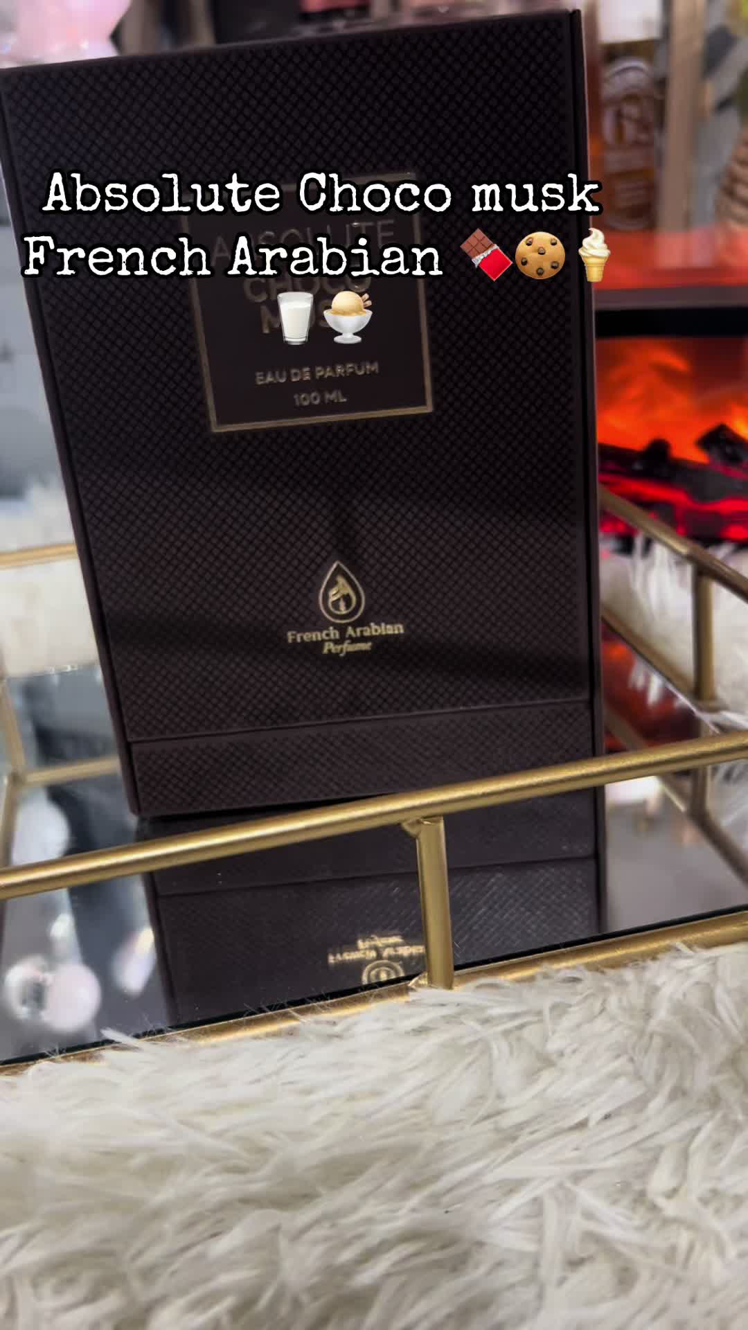 TikTok post by @gigilovesperfumes for French Arabian Perfumes. Caption reads: Absolute Choco Musk @French Arabian Parfum will....