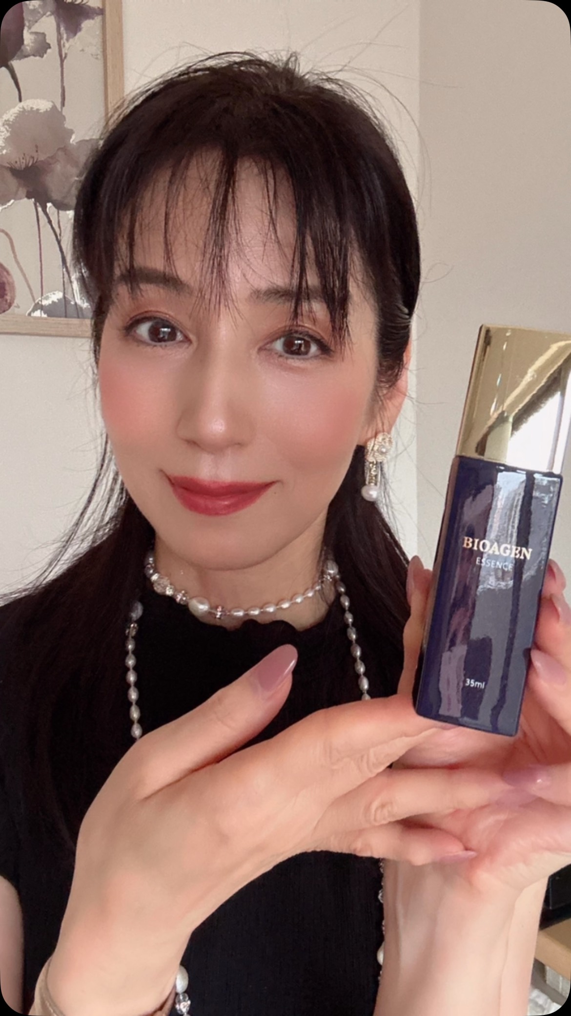 Instagram post by @misako_moritani for BIOAGEN. Caption reads: ・
私が公式アンバサダーをさせて頂いております✨️
新しい美への可能性を追求する💎✨️
日本発グロ....