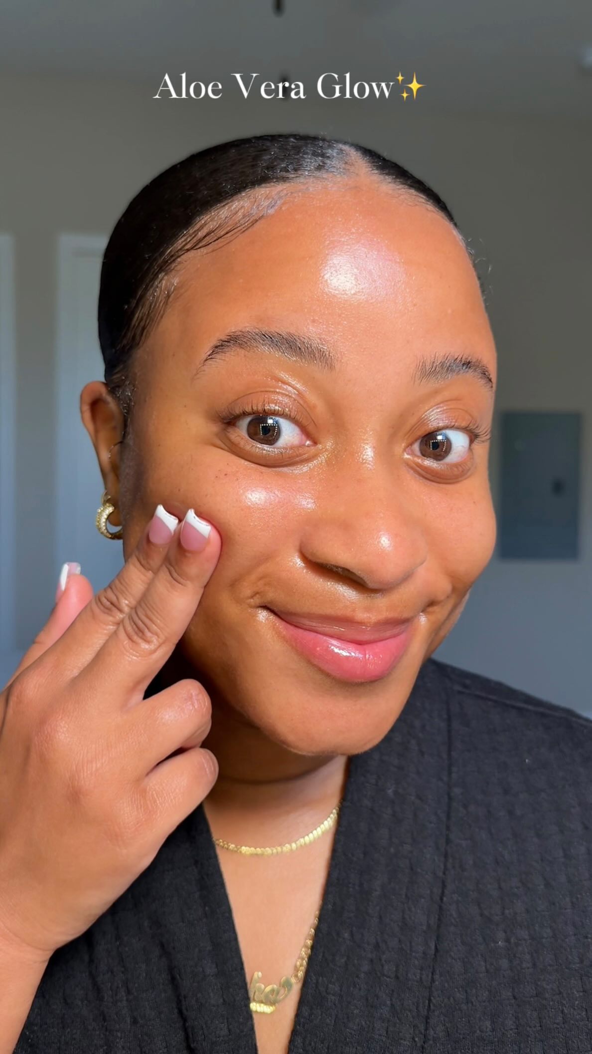 Instagram post by @tenisha.ward for Sky Organics. Caption reads: Glow all day with my skin’s new BFF ✨ Loving this....