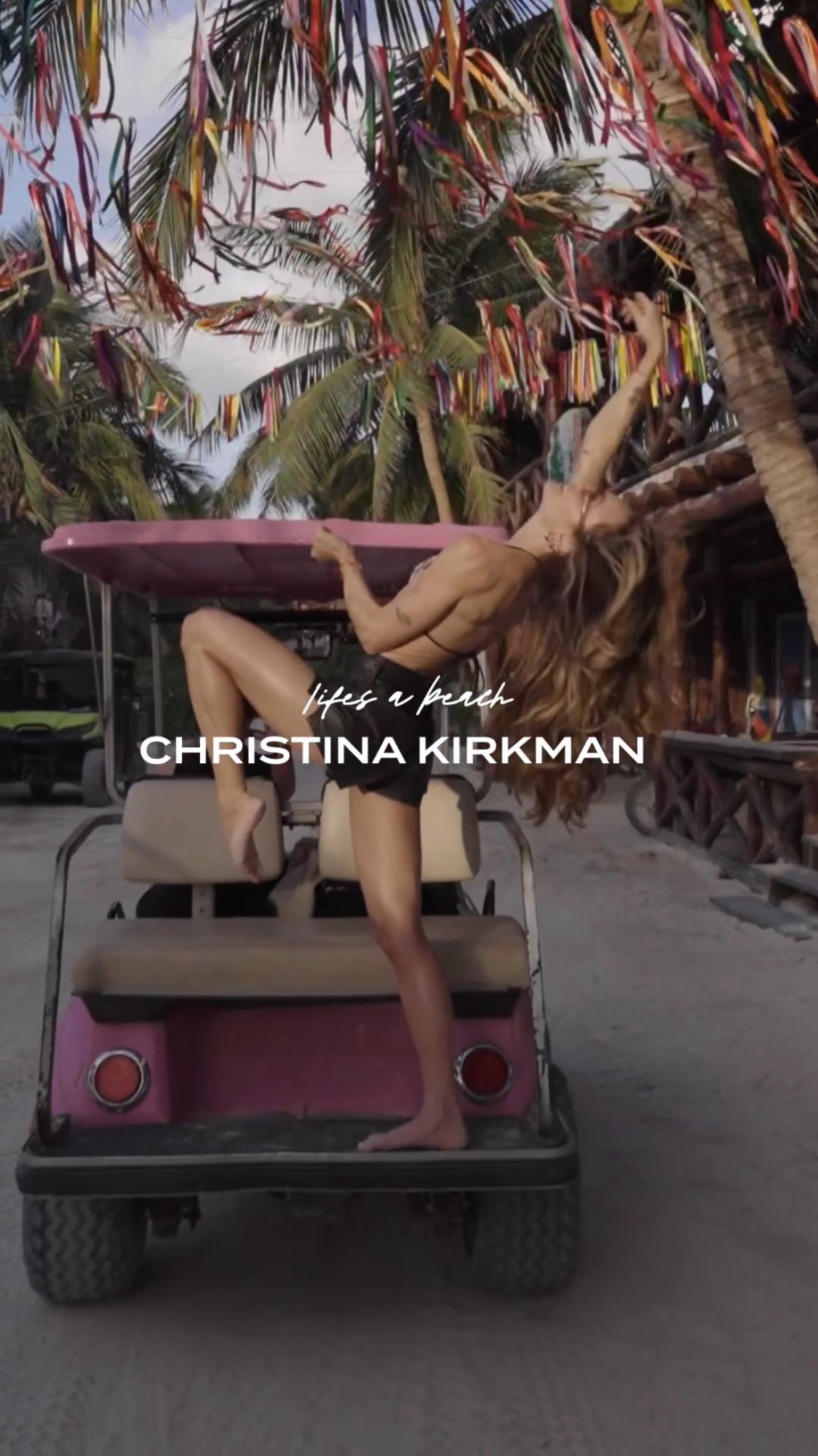 Instagram post by @christinakirkman for QUAY. Caption reads: OUT NOW: The Travel Edit with QUAY and Christina....
