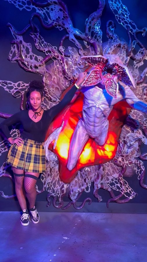 Instagram post by @lonyenicole for Stranger Things Experience. Caption reads: I want season 5 to come out tomorrow lol Ngl this....