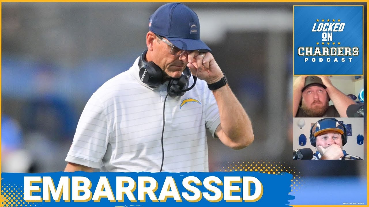 YouTube post by @LockedOnChargers for Peloton. Caption reads: EXPOSED: Chargers Defense Reaches NEW LOW Against....