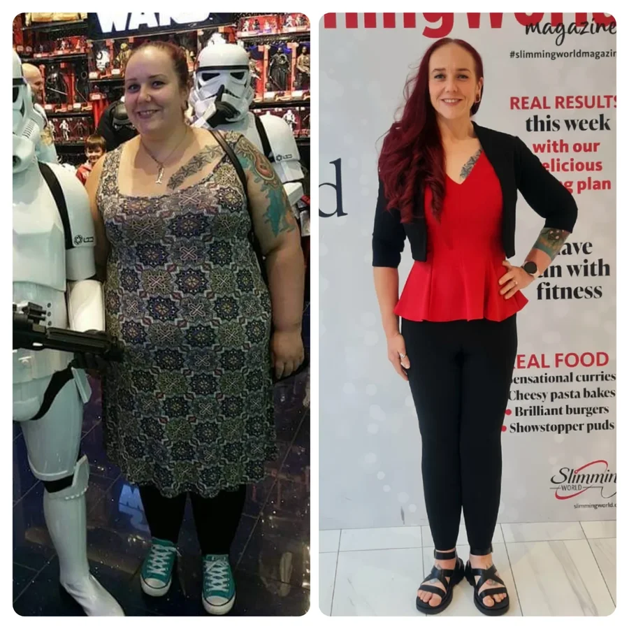 Instagram post by @caryst_sw for Slimming World. Caption reads: ✨ Throwback Thursday ✨
When I look back to where....