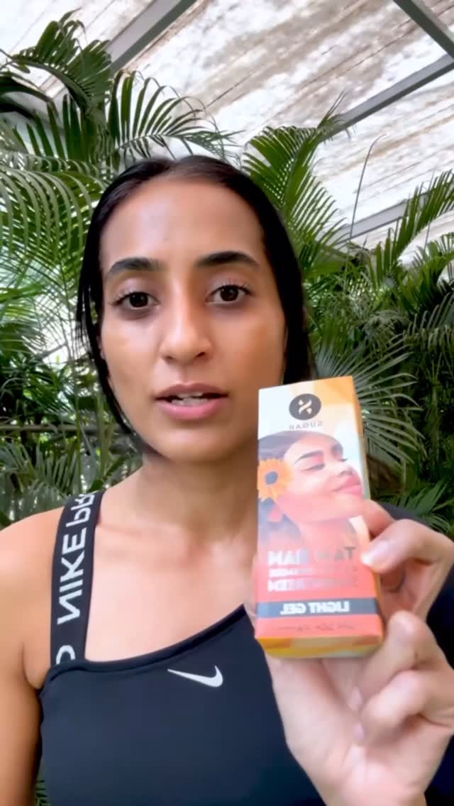 Instagram post by @vineetasng for SUGAR Cosmetics. Caption reads: Sunscreen before Sunday Run ✅
Sweat testing the....
