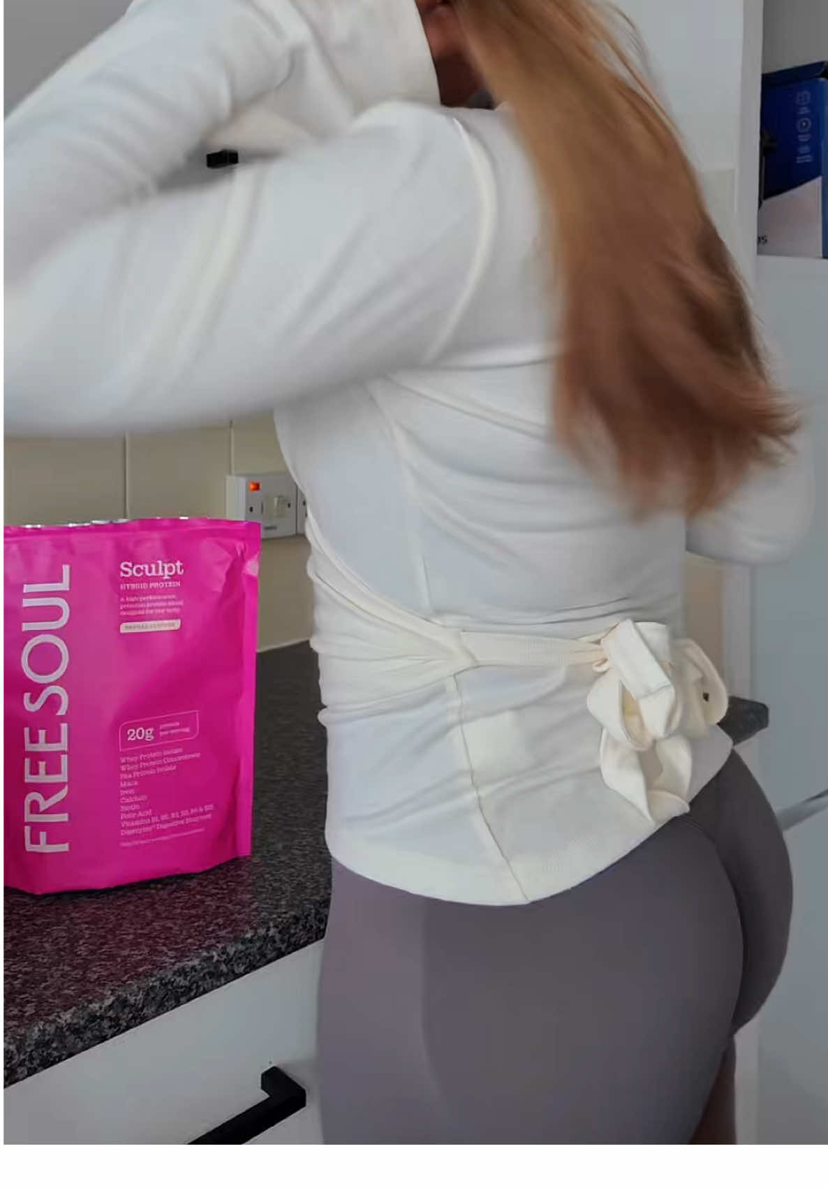 TikTok post by @styleangelfit for Free Soul. Caption reads: [...] milkshake so delicious @Free Soul....