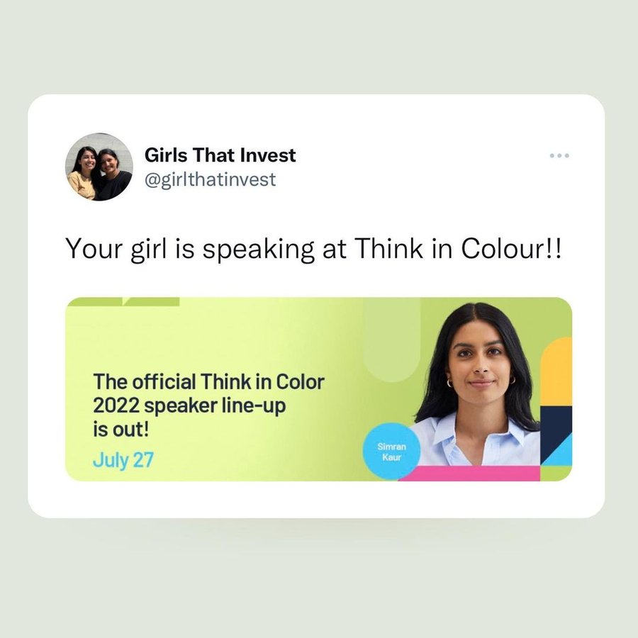 Instagram post by @friendsthatinvest for Thinkific. Caption reads: [...] business (link in bio) Ps Thank you....