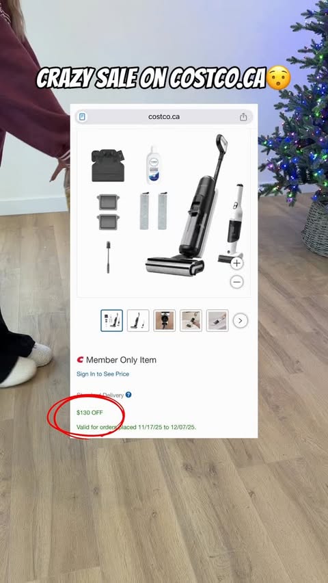 Instagram post by @couponcutiecanada for Tineco. Caption reads: The new @tinecoglobal Floorwasher HomeKit Dual....