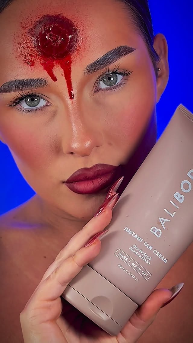 Instagram post by @caradowntonn for balibody. Caption reads: For the girlies to recreate this Halloween using....