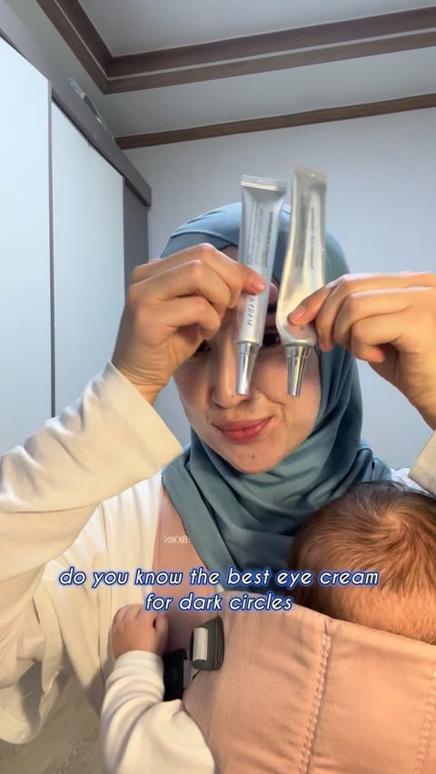 Instagram post by @mokhinur_barista for Mary&May. Caption reads: Looking for an eye cream for your dark circles?....
