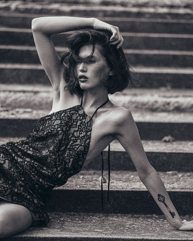 Instagram post by @ecesuuckan for Juste Studio. Caption reads: What you feel is reflected on your face....