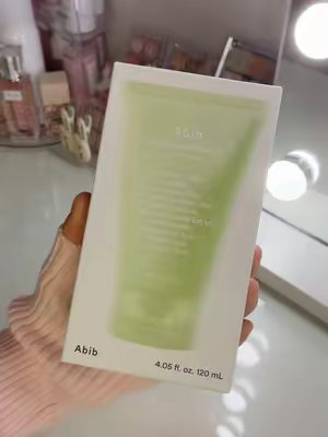 TikTok post by @cocoomiii for Abib US Store. Caption reads: this cleanser from abib is actually one of the....