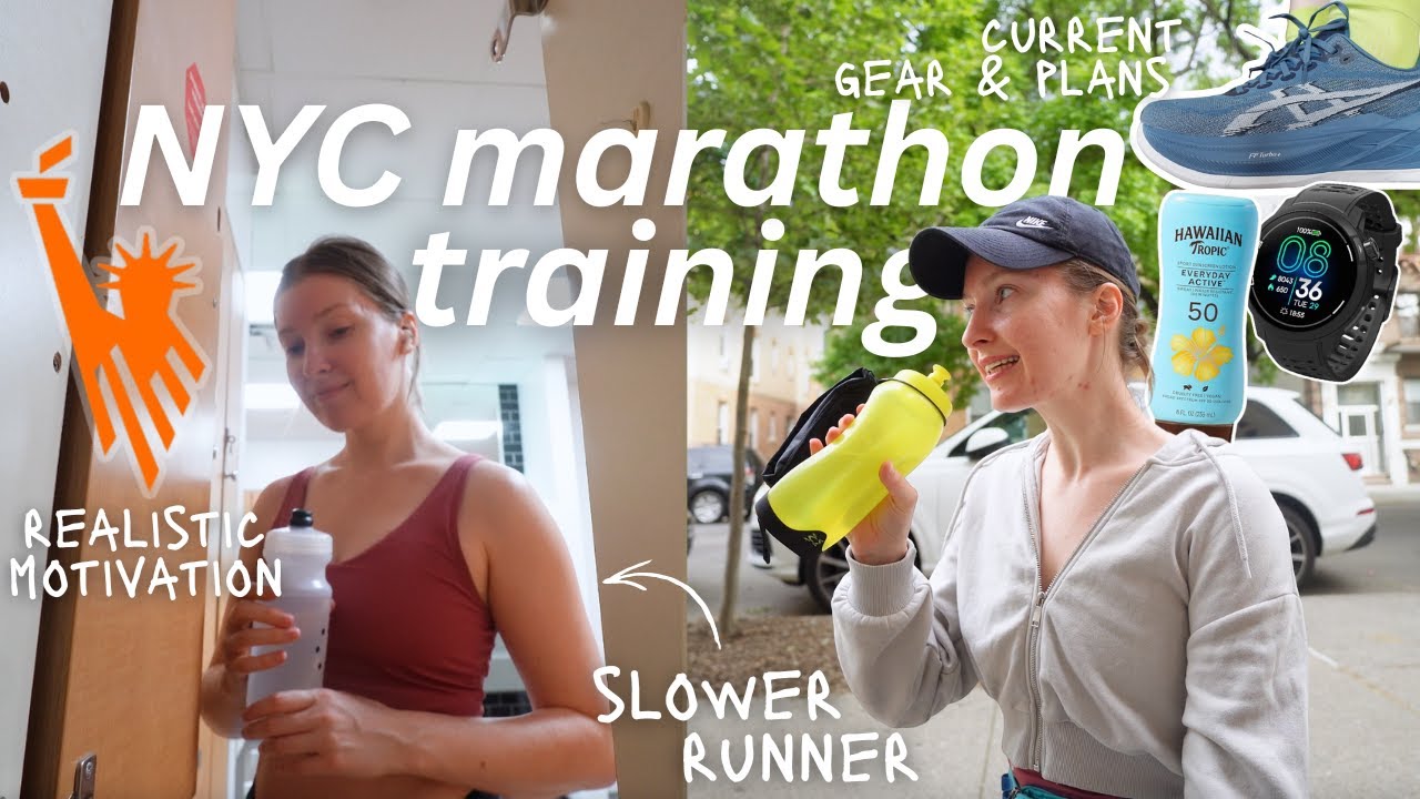 YouTube post by @ChelseaCallahan for Asics. Caption reads: A realistic week of TCS New York City Marathon....