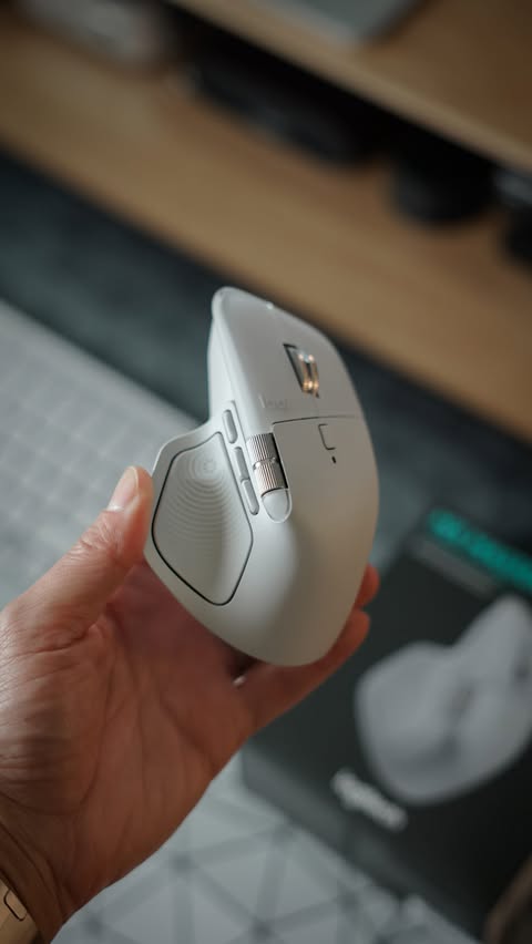 Instagram post by @nvzion for Logitech. Caption reads: #LogitechPartner The MX Master has been my go-to....
