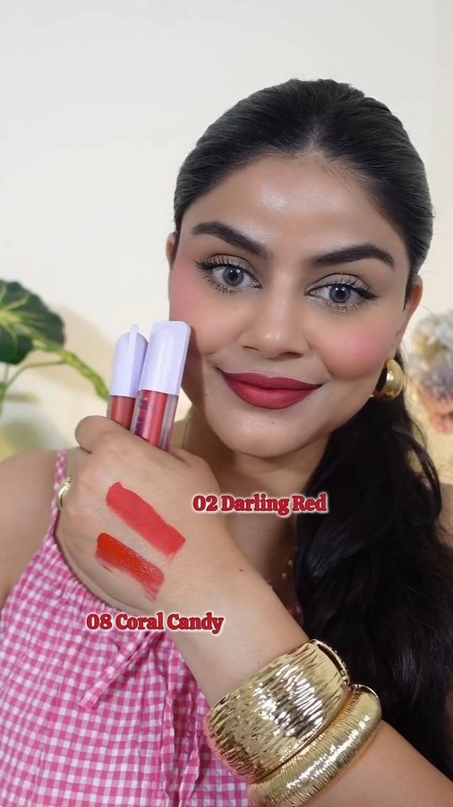 Instagram post by @thatgirlin_town for Blue Heaven Cosmetics. Caption reads: Love capsule non transfer lip colours from blue....