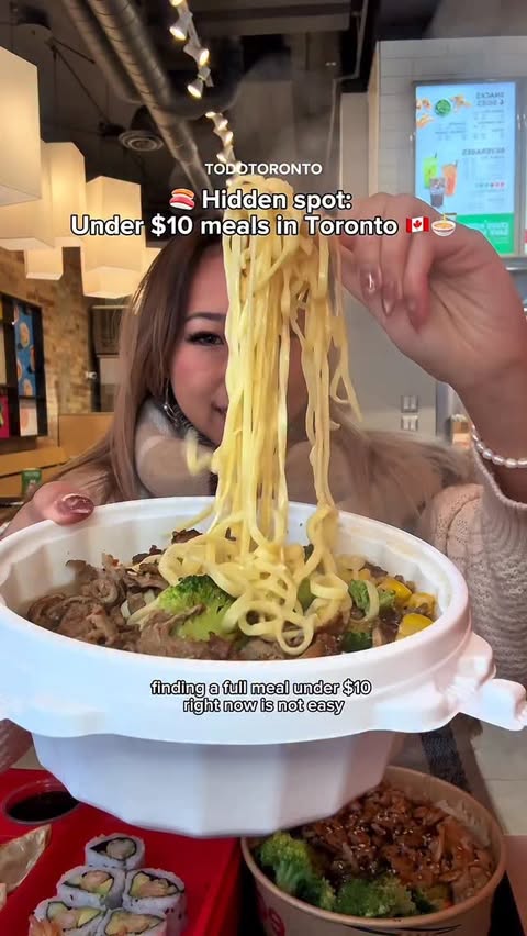 Instagram post by @edojapanofficial for Todotoronto. Caption reads: #Todotoronto eats for under $10 in 2026! 🍽️ Edo....