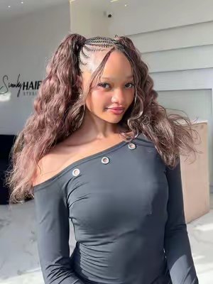 TikTok post by @faithifeanyi for Ygwigs. Caption reads: [...] Body Wave Crochet Hair Extensions from....