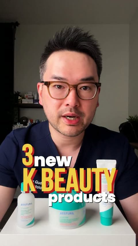 Instagram post by @dannyguo.md for Aestura. Caption reads: [...] you have sensitive redness prone skin,....